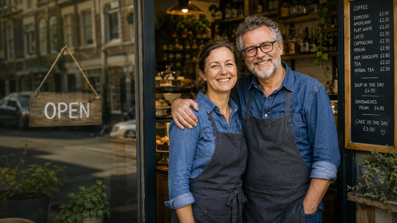 Café owner in Bristol, funded by Capvant